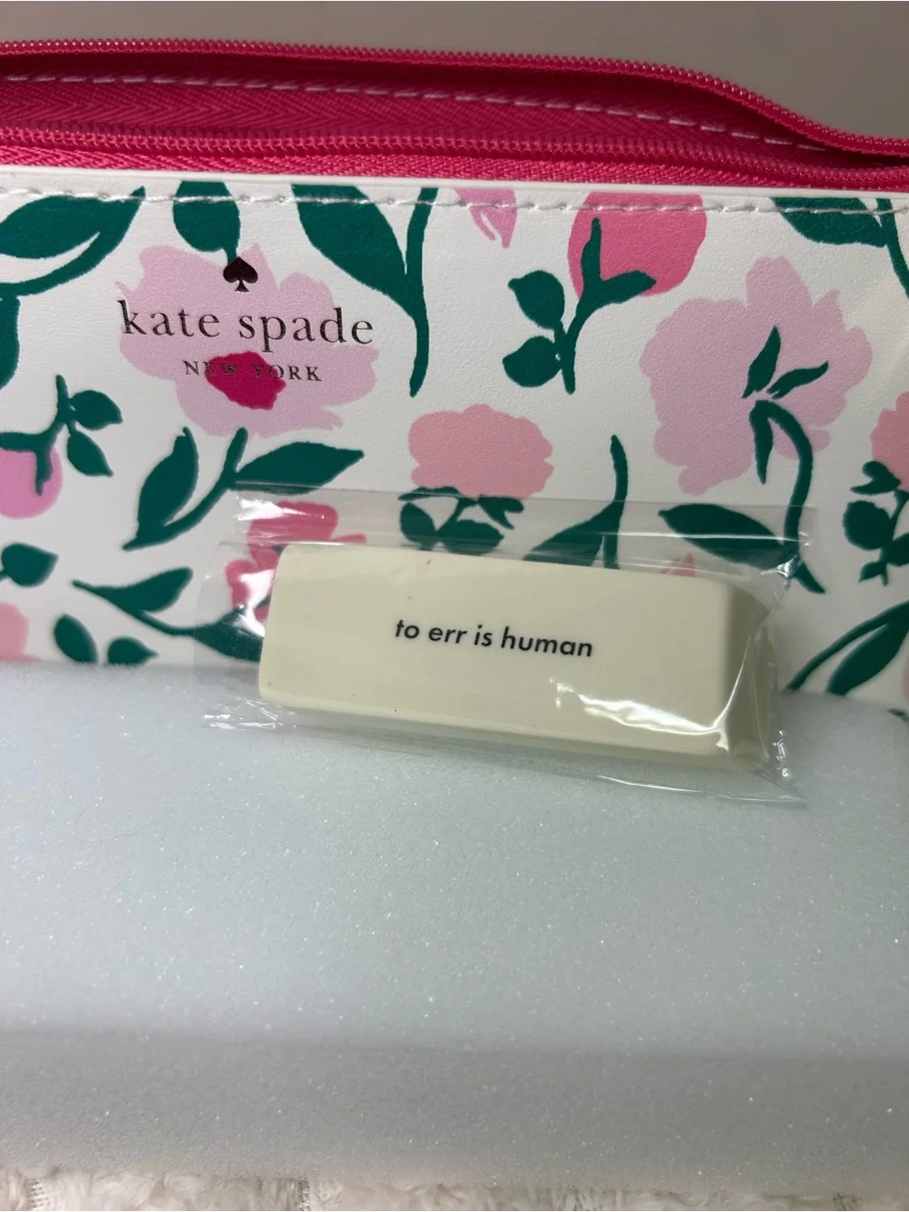 Kate Spade Peony Floral Pencil Pouch w/ Accessories